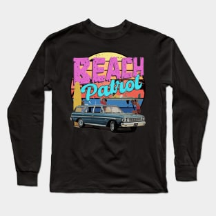 Beach Patrol - Vintage car, surfing, retro sunset Long Sleeve T-Shirt